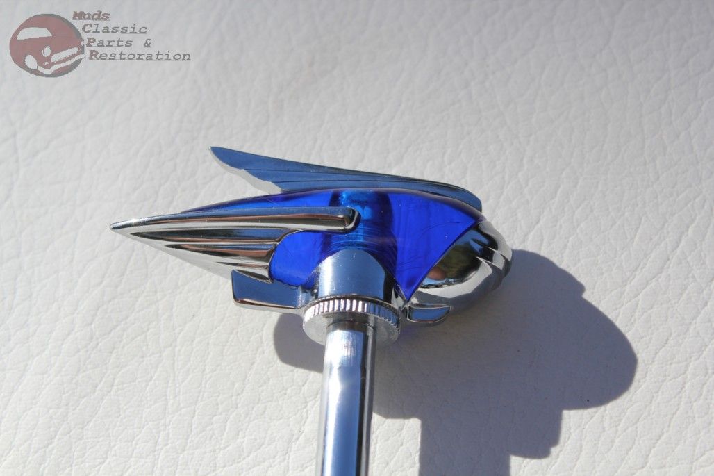 Blue LED Lighted Front Fender Guides Custom Car Truck Vintage Style Art